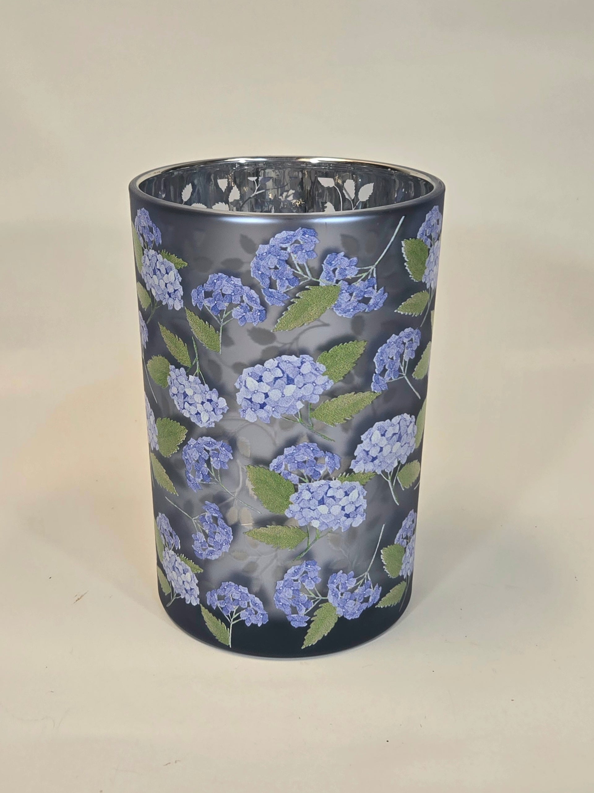 Blue Hydrangea Candle Holder 4.5" x 7" Melrose 11204