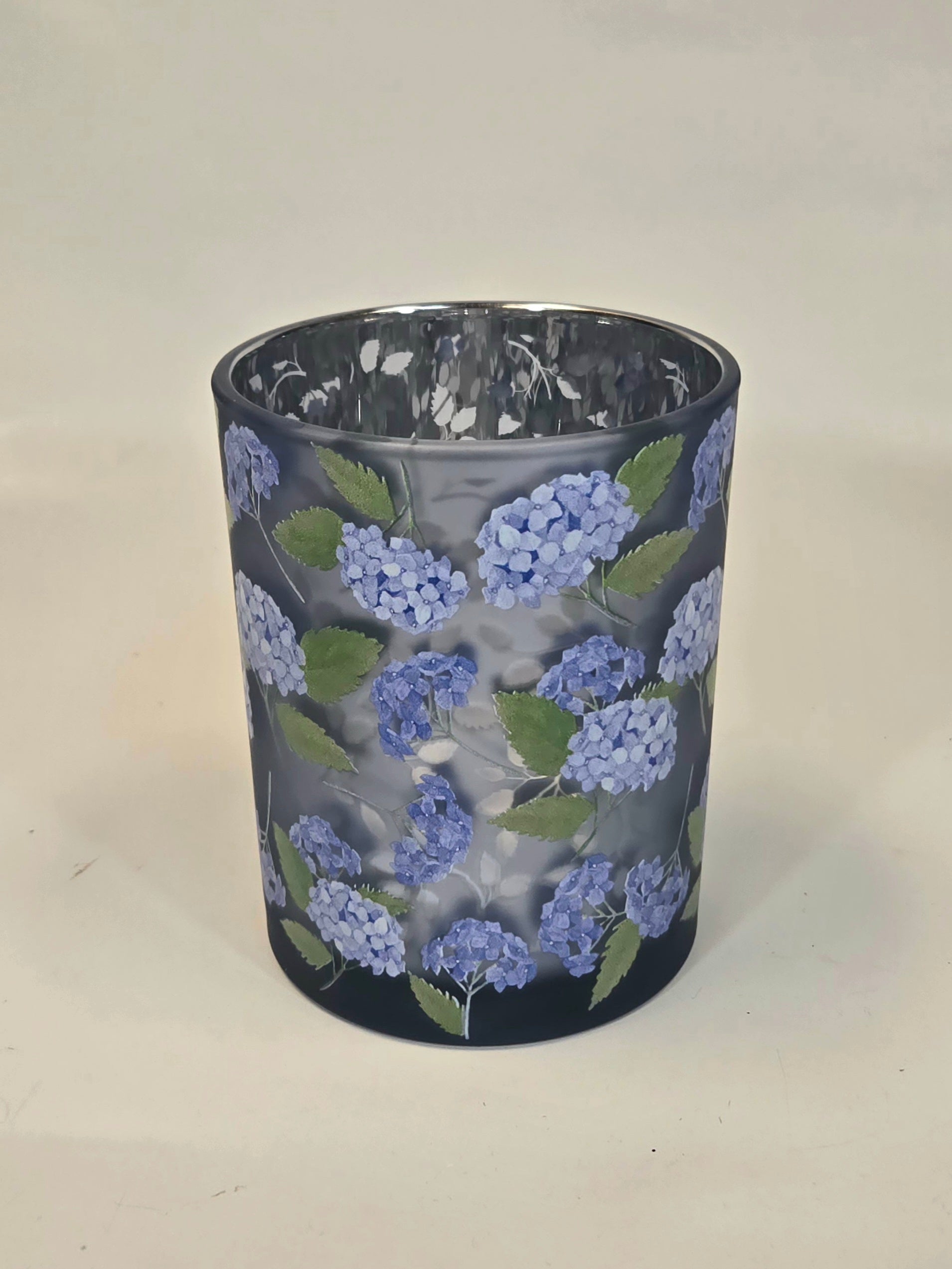 Blue Hydrangea Candle Holder 4" x 5" Melrose 11204