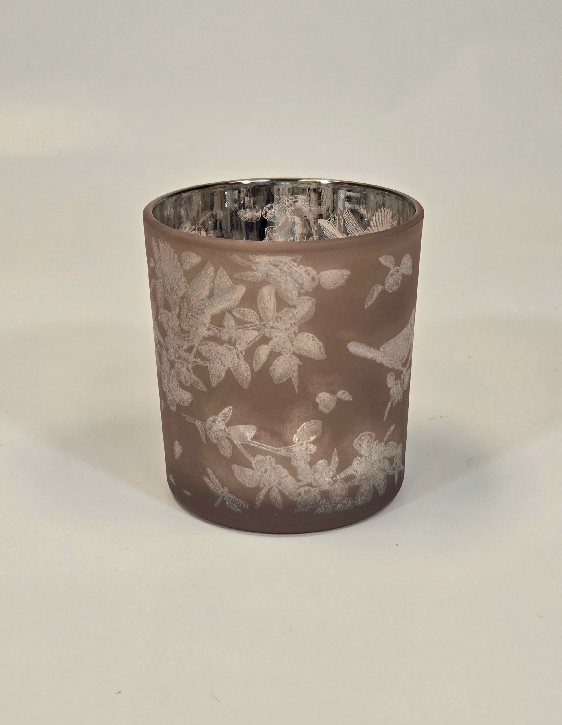 Pink Butterfly Candle Holder 3"Dx3.5"H Melrose 11205