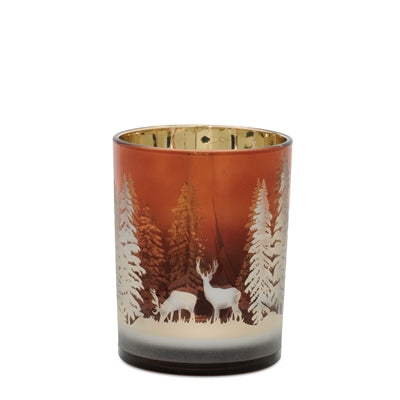 Small Deer Glass Candle Holder Melrose 12451