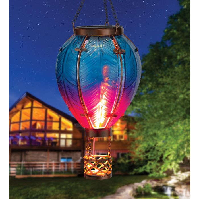 Blue Hot Air Balloon Sollar Lantern SM Regal 12767