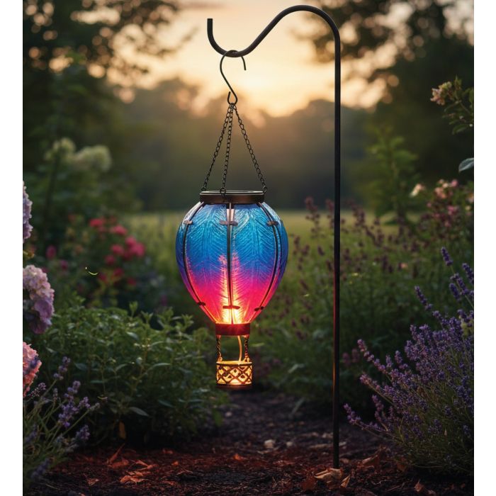 Blue Hot Air Balloon Sollar Lantern SM Regal 12767
