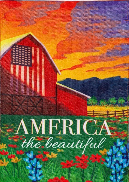 America the Beautiful Flag Evergreen 14B13524