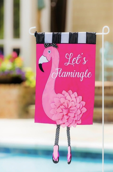 Lets Flamingo Flag Evergreen 168929
