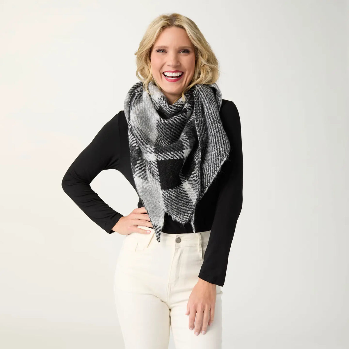Soren Grey Triangle Scarf 2634005