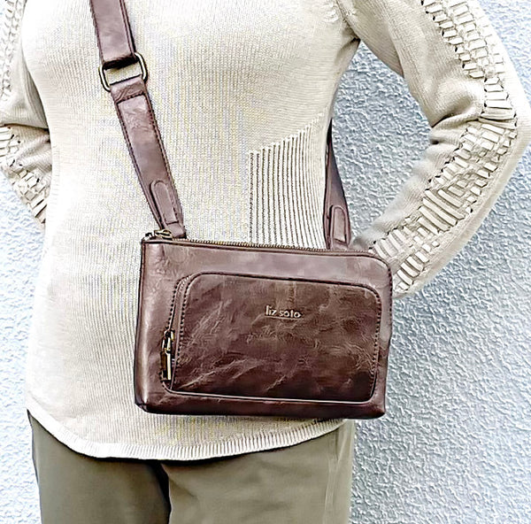 Jenni Bronze  Crossbody Liz Soto Handbags 3320