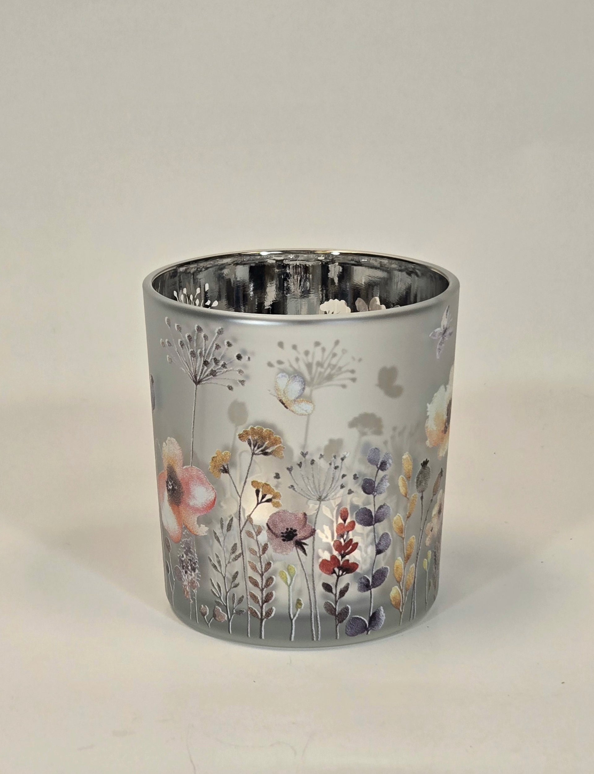 Wild Flower Candle Holder 3"Dx3.5"H Melrose 11038