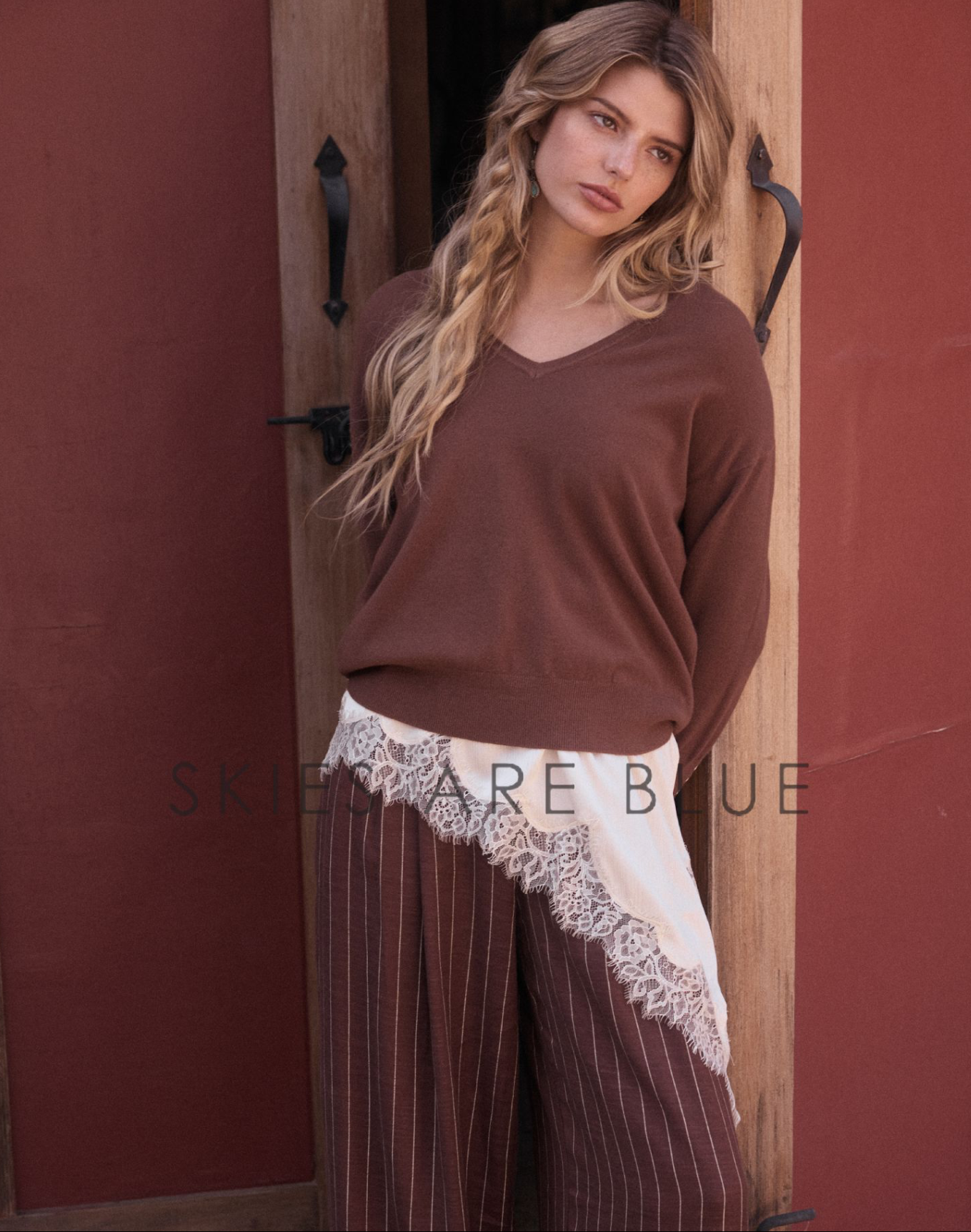 IVORY ASYMMETRICAL CRINKLED SATIN CAMI TUNIC Skies Are Blue 47264