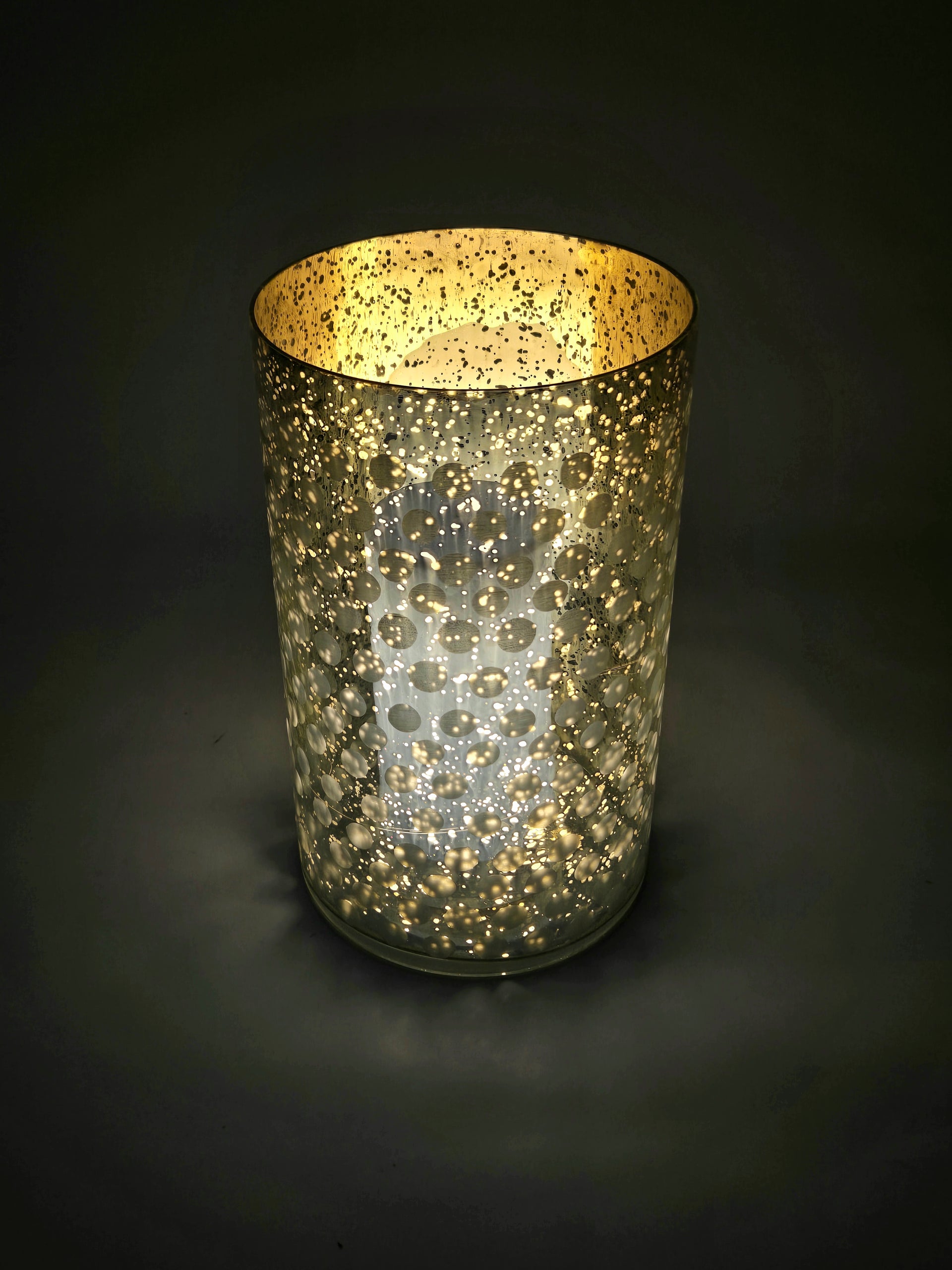 Dotted Glass Candle Holder 8 H A Light Garden Decor 513331
