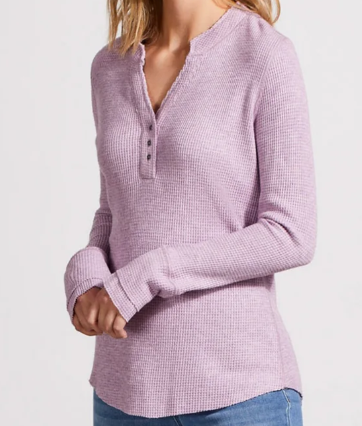 Tribal Henley Top Lavender Blush Tribal 56710-5159-3142