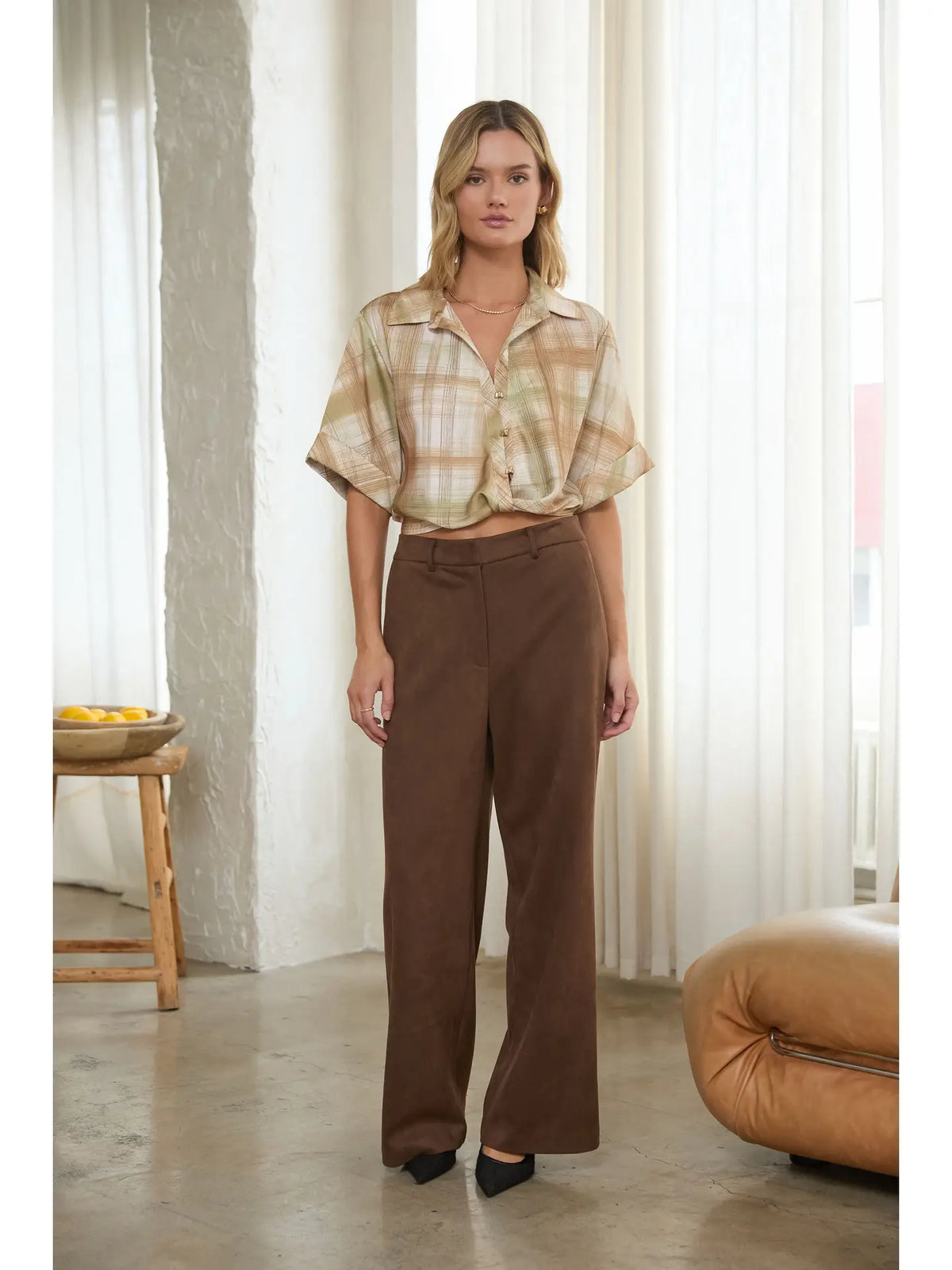 Faux Suede Pants 75382 Skies Are Blue
