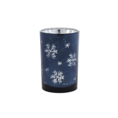 Larger Snowflake Glass Candle Holder Melrose 77592