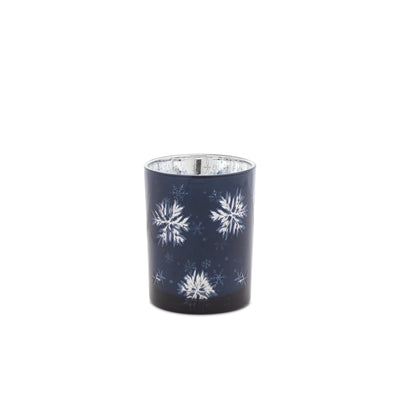 Smaller Snowflake Glass Candle Holder Melrose 77592
