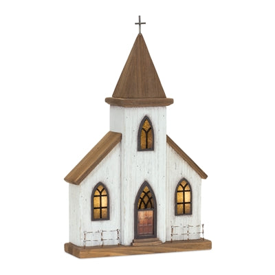 Wood/Iron UL/USB Plug-In Church Decor Melrose 85414