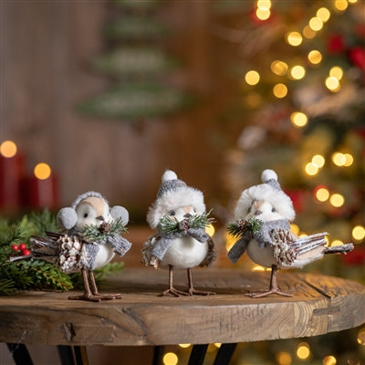 Forward Facing Winter Bird Decor Melrose 91243