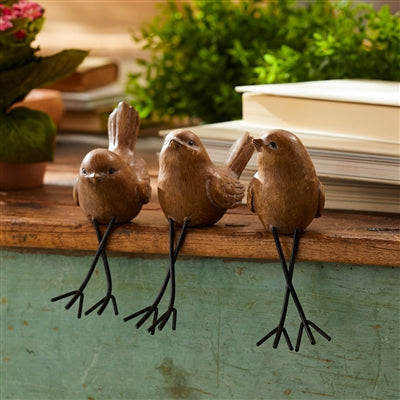 Wood Bird Shelf Sitter Melrose 92371