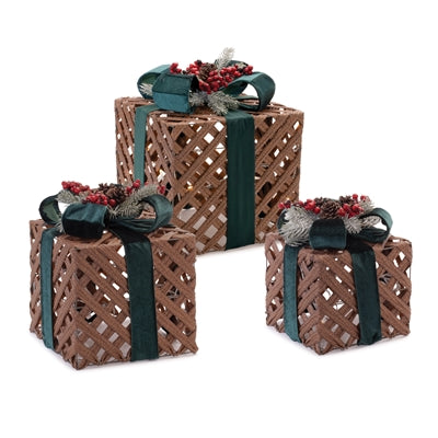 Small Velvet LED Present Melrose 94481