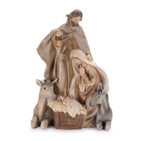 Resin Holy Family w/ Animals Melrose 97781