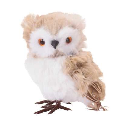 Faux Fur Owl Decor (Left Facing) Melrose 98407