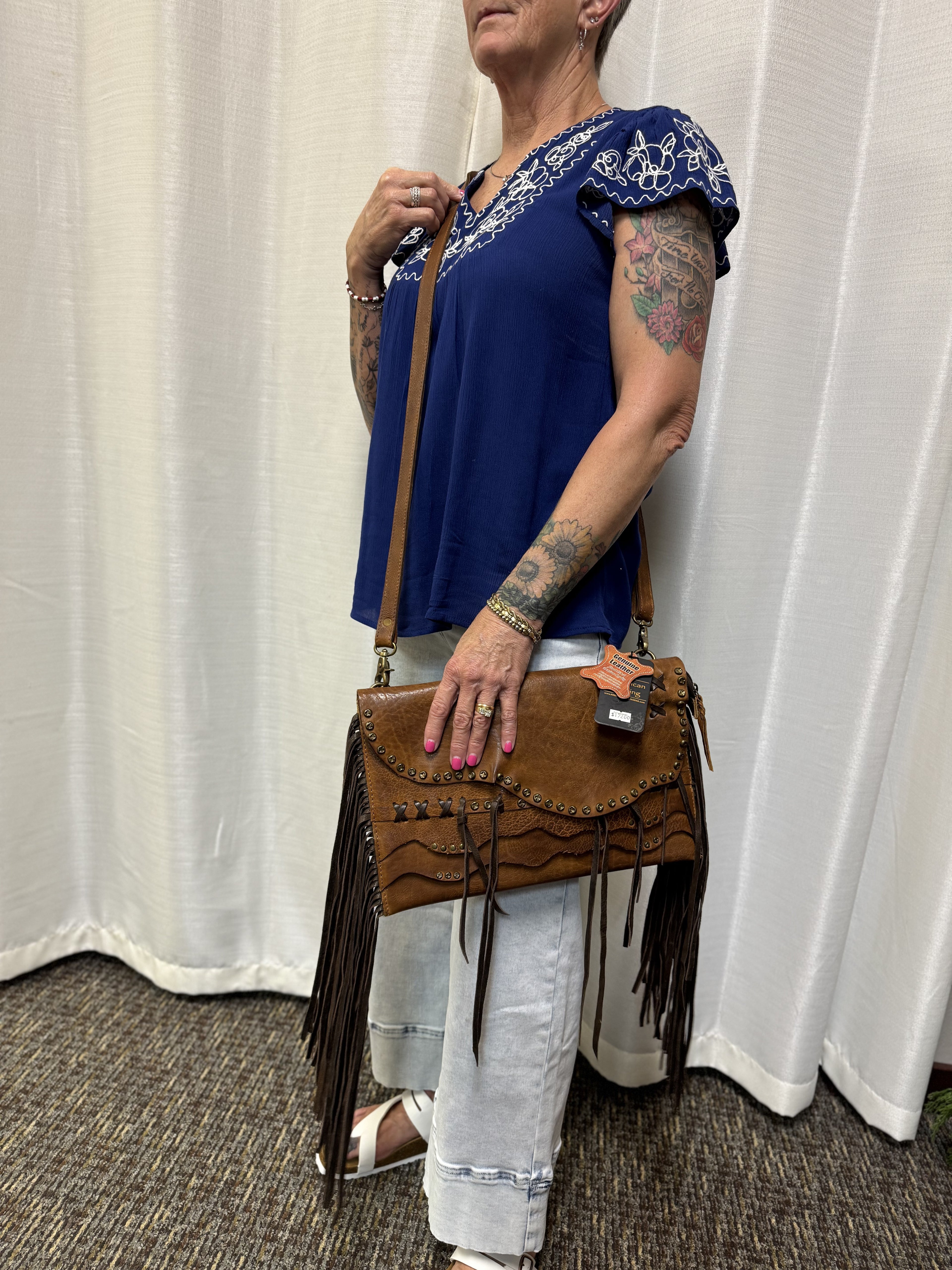 Crossbody Leather Handbag American Darling ADBGM307A