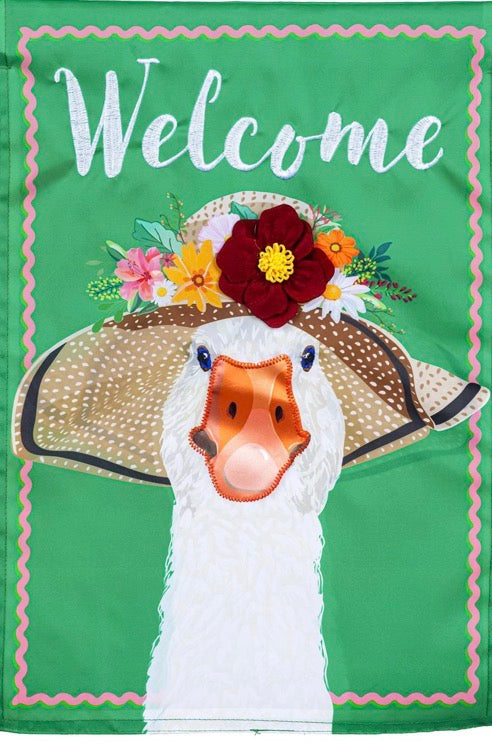 Flowery Goose Applique Flag APKG8RAGF425