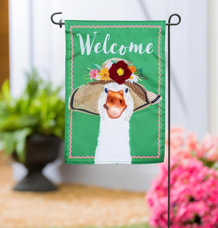 Flowery Goose Applique Flag APKG8RAGF425