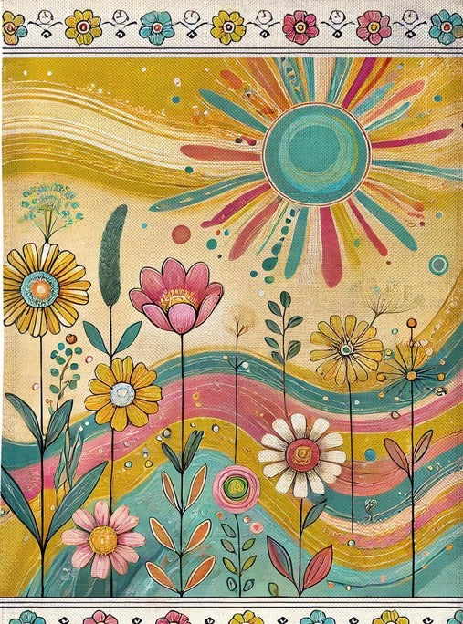 Sunny Field Burlap Flag Evergreen BF3LPFBGF425