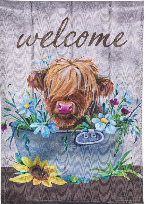 Floral Sunglasses Highland Cow Flag Evergreen BFMS21BGF325