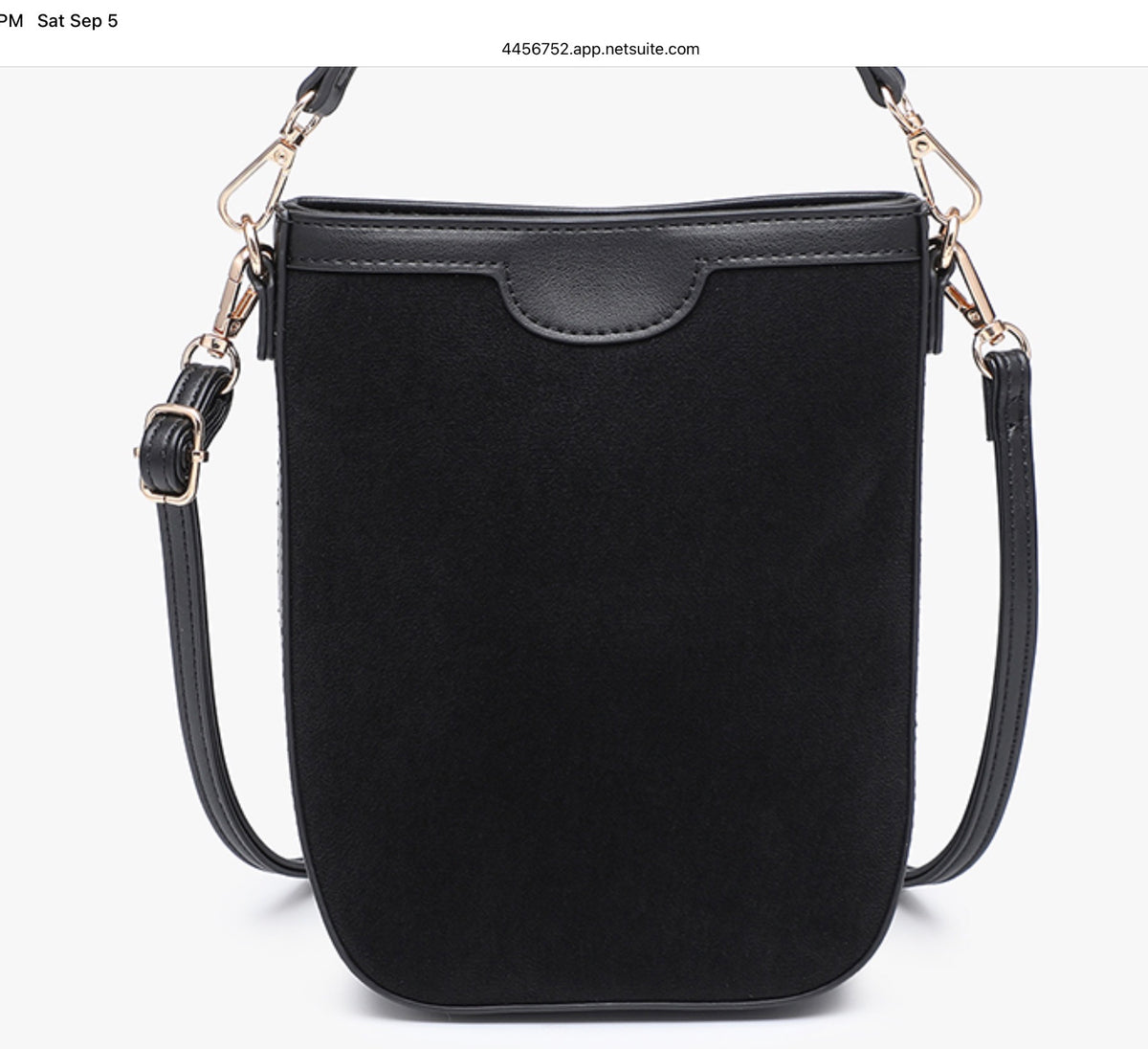 Black Myla Crossbody Bag | Jen & Co - M2853-BK