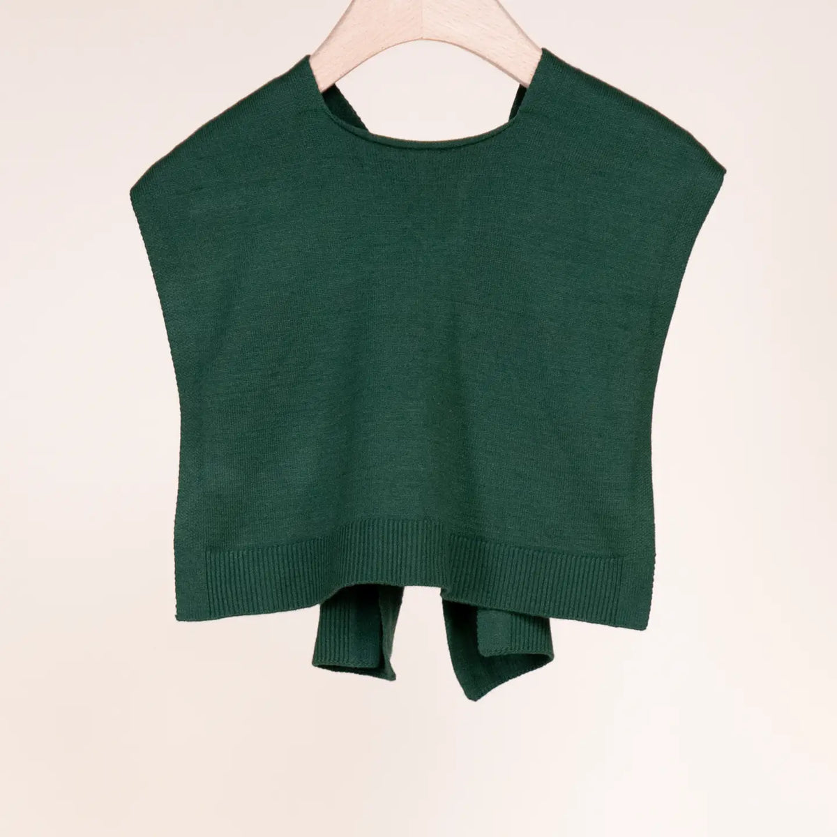 Solid Preppy Mock Sweater Wrap FS40196-GN