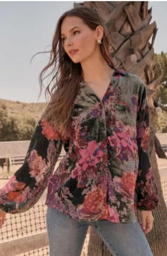 Forest Green Patterned Shirt Jodifl G12058