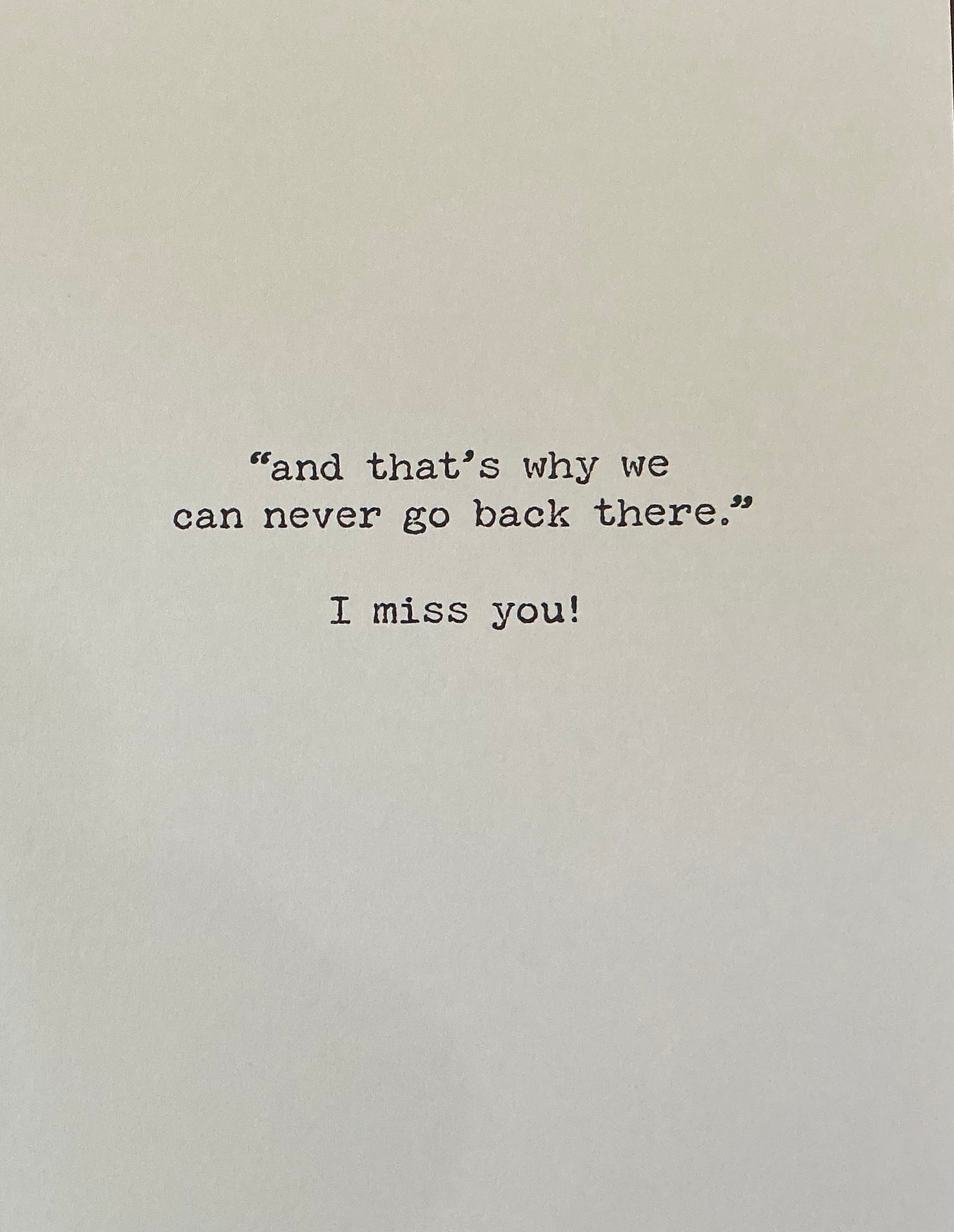 I miss you Trash Talk by Annie Card 73646