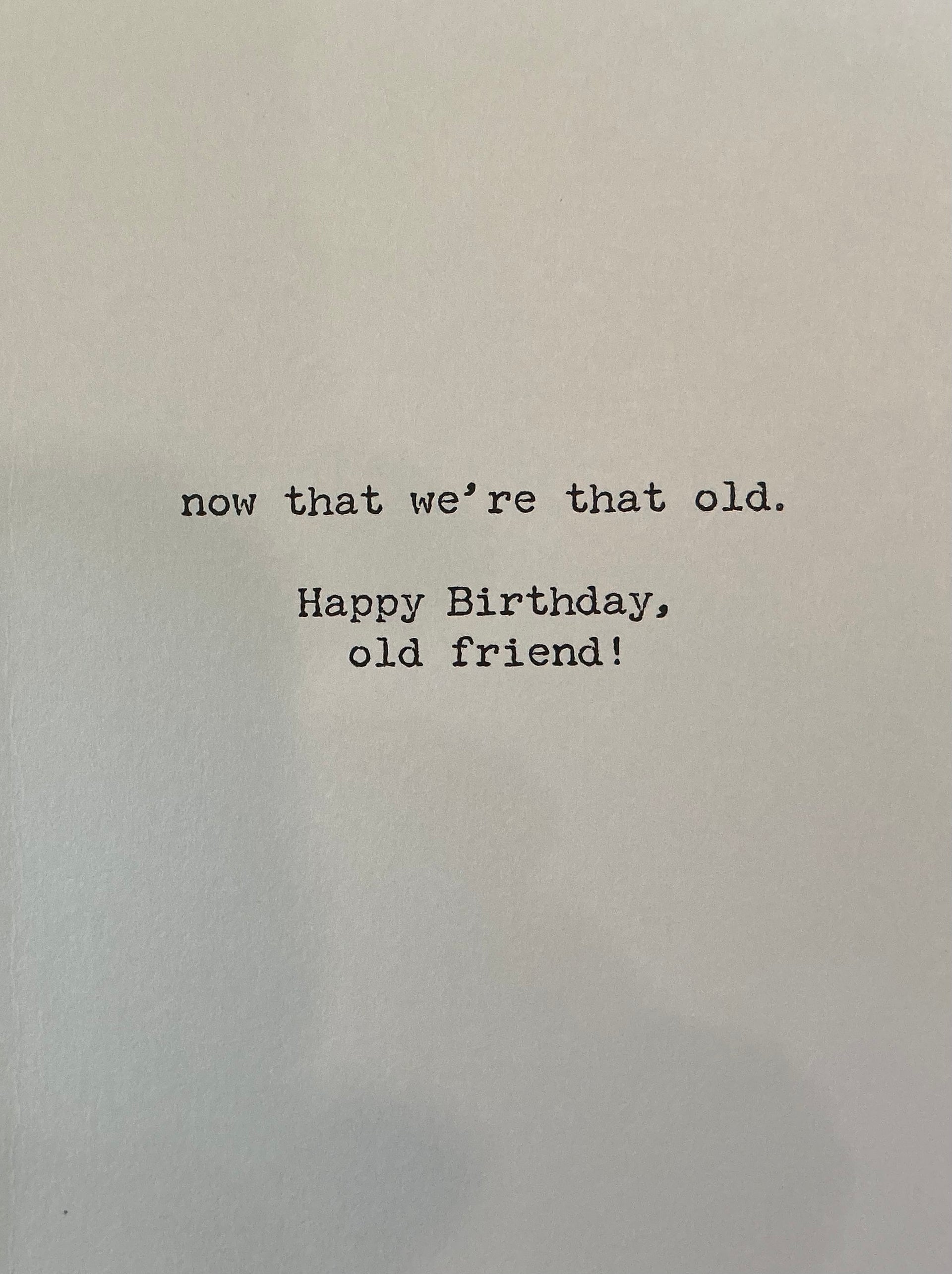 Being Old Doesn't Seem So Old Greeting Card Trash Talk by Annie 73139