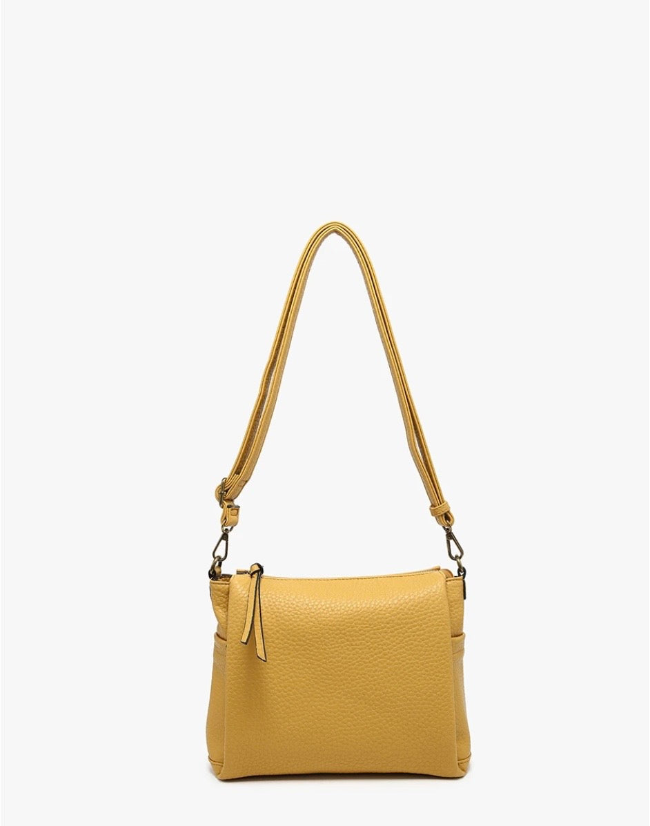 Mustard Kali Dual Pocket Crossbody Bag | Jen & Co - M2869-MD