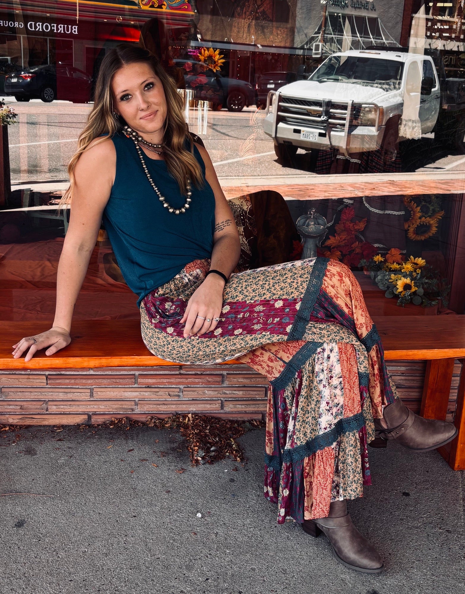 Magenta Printed Rayon Gauze Pants Easel EB58311