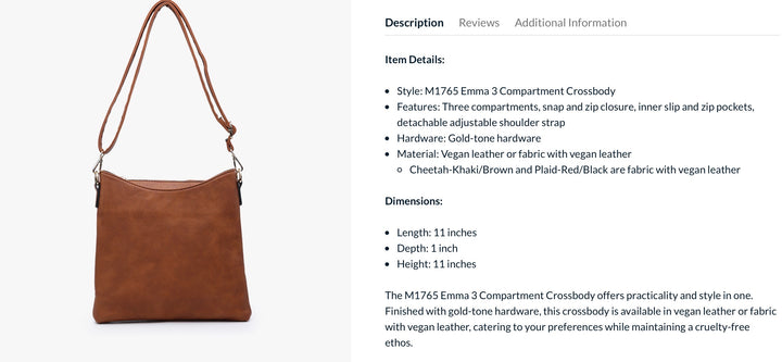 Emma Jen & Co Bag M1765-BR