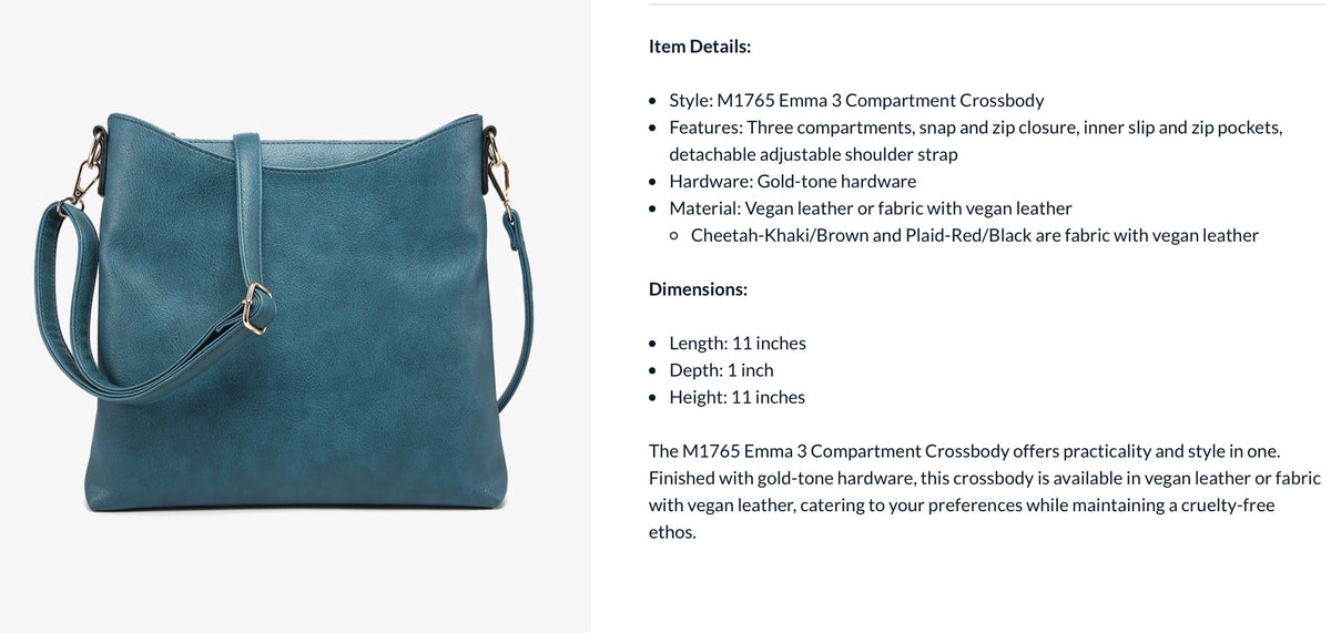 Emma Jen & Co Bag M1765-BR