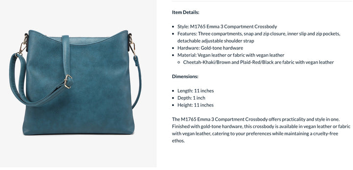 Emma Jen & Co Bag M1765-BR