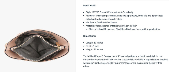 Emma Jen & Co Bag M1765-BR