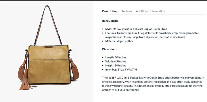 Lyla Jen & Co Bag M1867-DAFF