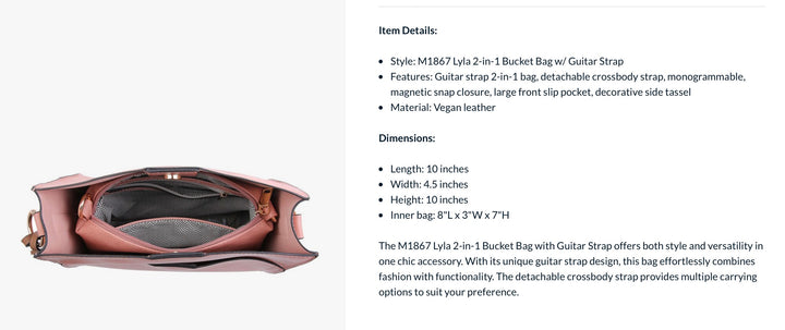 Lyla Jen & Co Bag M1867-DAFF
