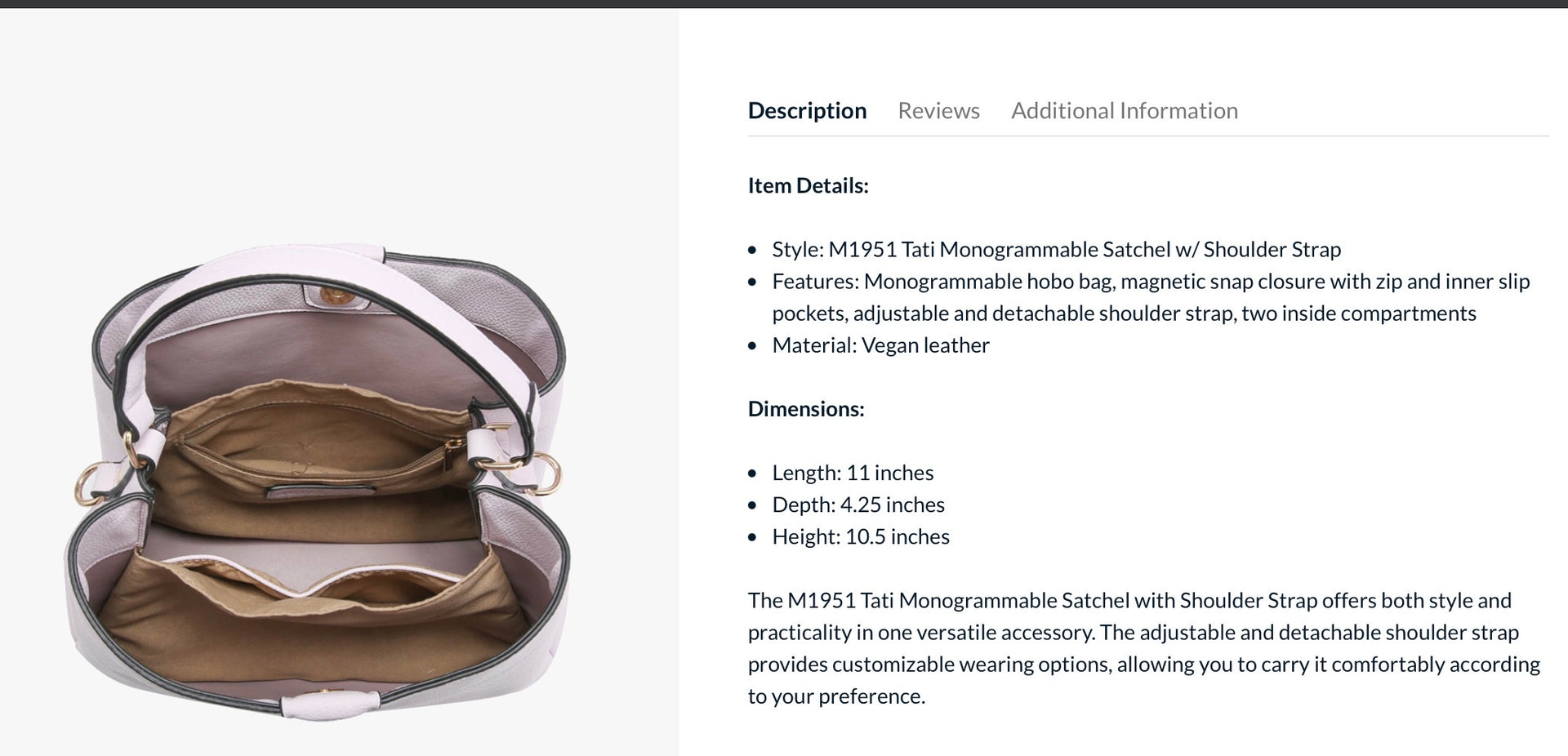 Tati Jen & Co Bag M1951-ASH.BR