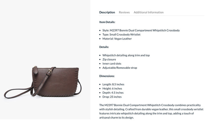 Bonnie Tan Bag Jen & Co M2397