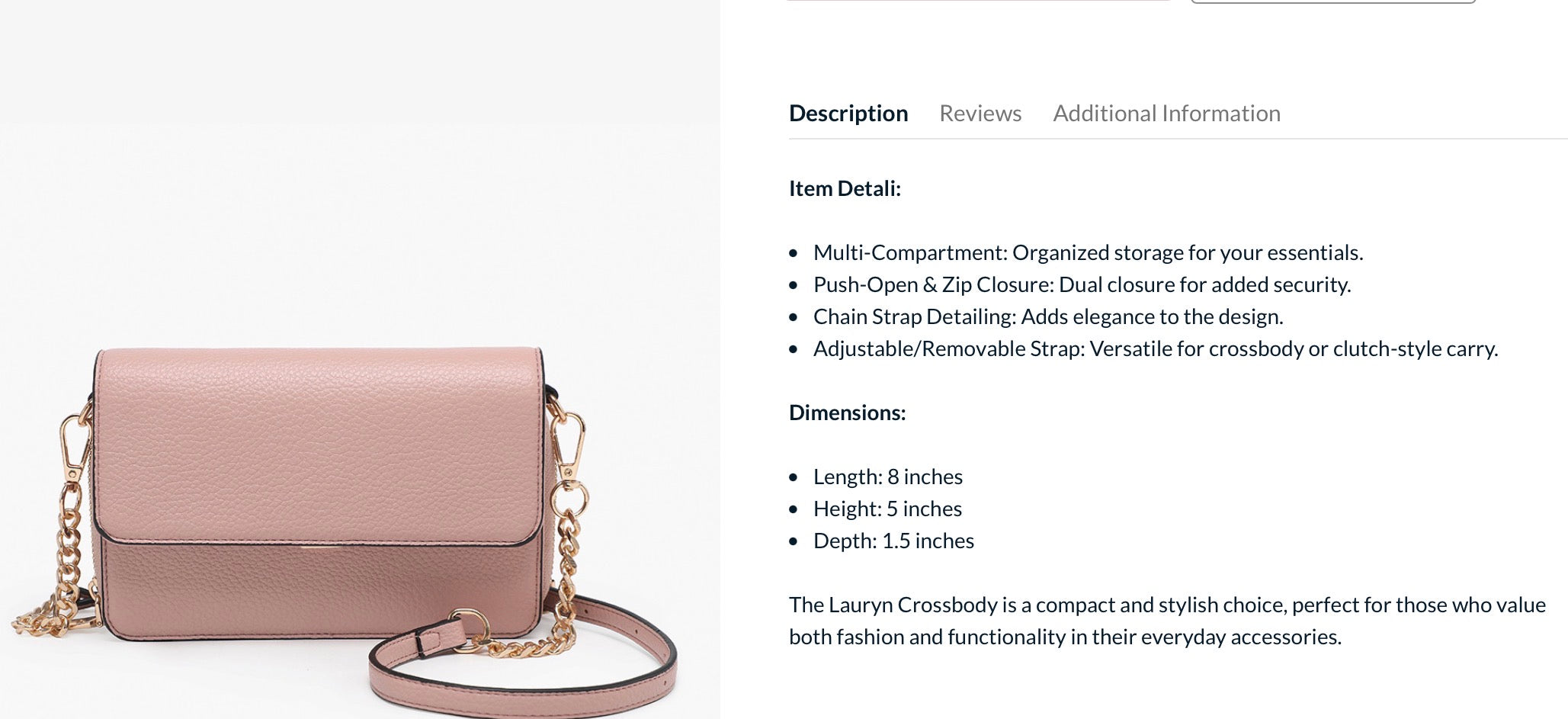 Lauryn Bag Lt Sage Jen & Co M2589