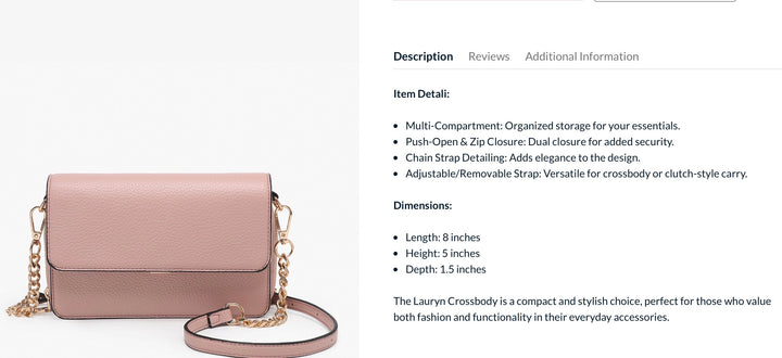 Lauryn Bag Lt Sage Jen & Co M2589