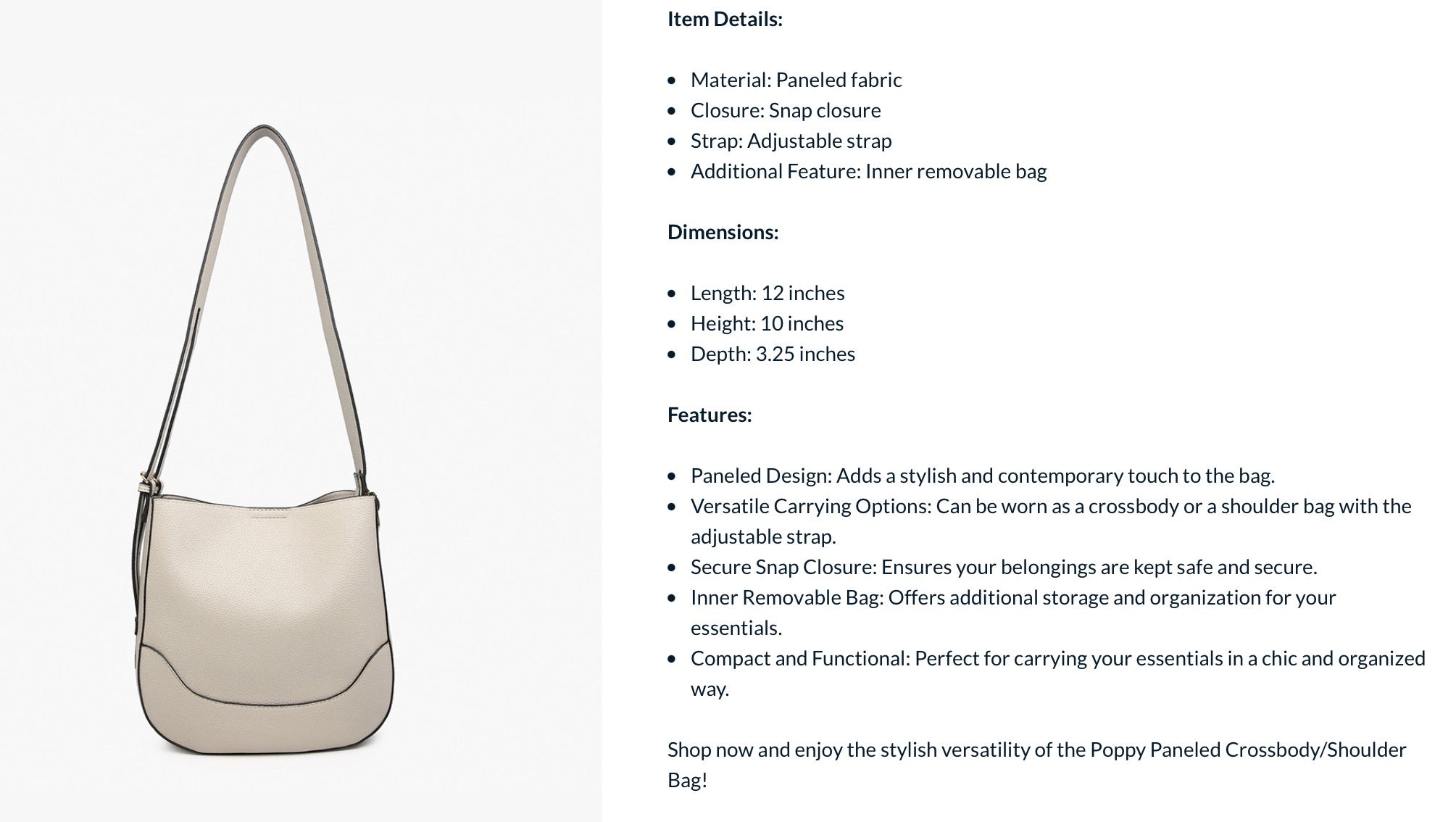 Poppy Jen & Co Bag M2615-LGY
