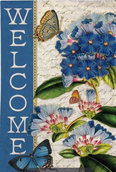 Blue Hydrangea Flag Evergeen MFR370MGF325