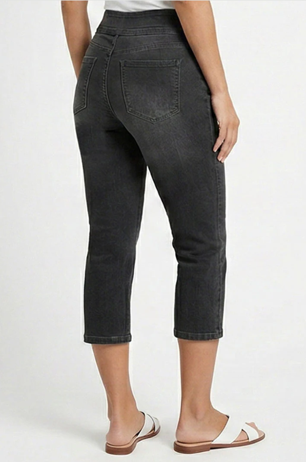 Black Denim Cat Eye Pocket Pants Ethyl P499BLK