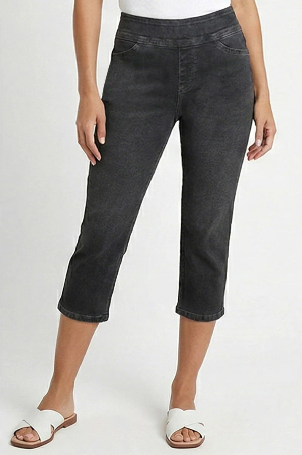 Black Denim Cat Eye Pocket Pants Ethyl P499BLK