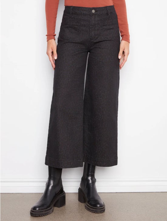 Leopard Cropped Flare Pants Charlie B C5538RP-338C